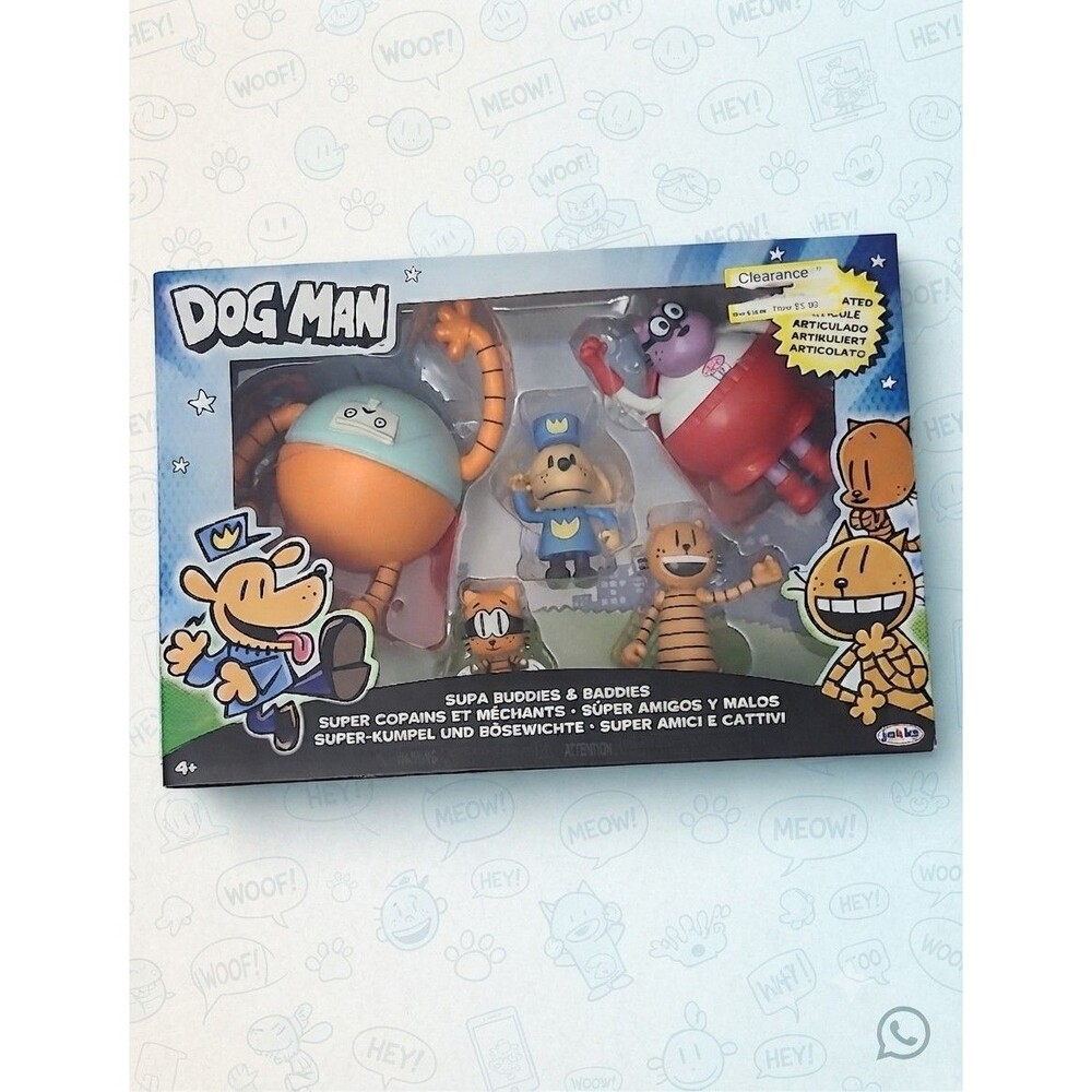 NEW 2026 Jakks Pacific Dog Man Action Figures Set Of 5